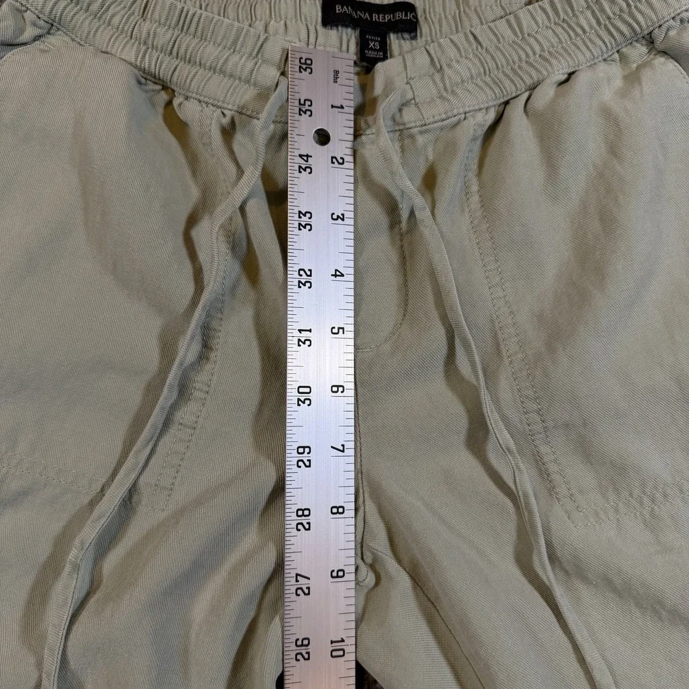 Banana‎ Republic Women's Linen Blend Pants Green Size XS Stretch Waist